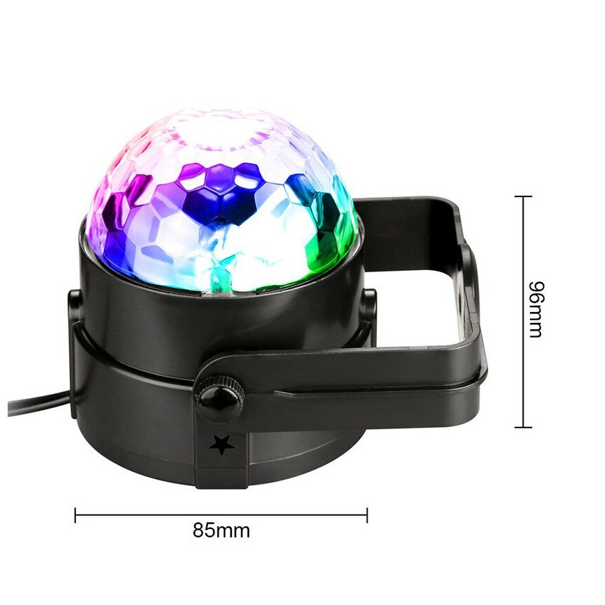 Đèn led mini 3W tạo hiệu ứng ánh sáng cho sàn nhảy - party- karaoke -cảm ứng ánh sáng DJ - Đèn led 7 màu
