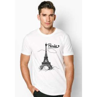 Áo thun nam form rộng hàn quốc in hình paris mây atnk1074