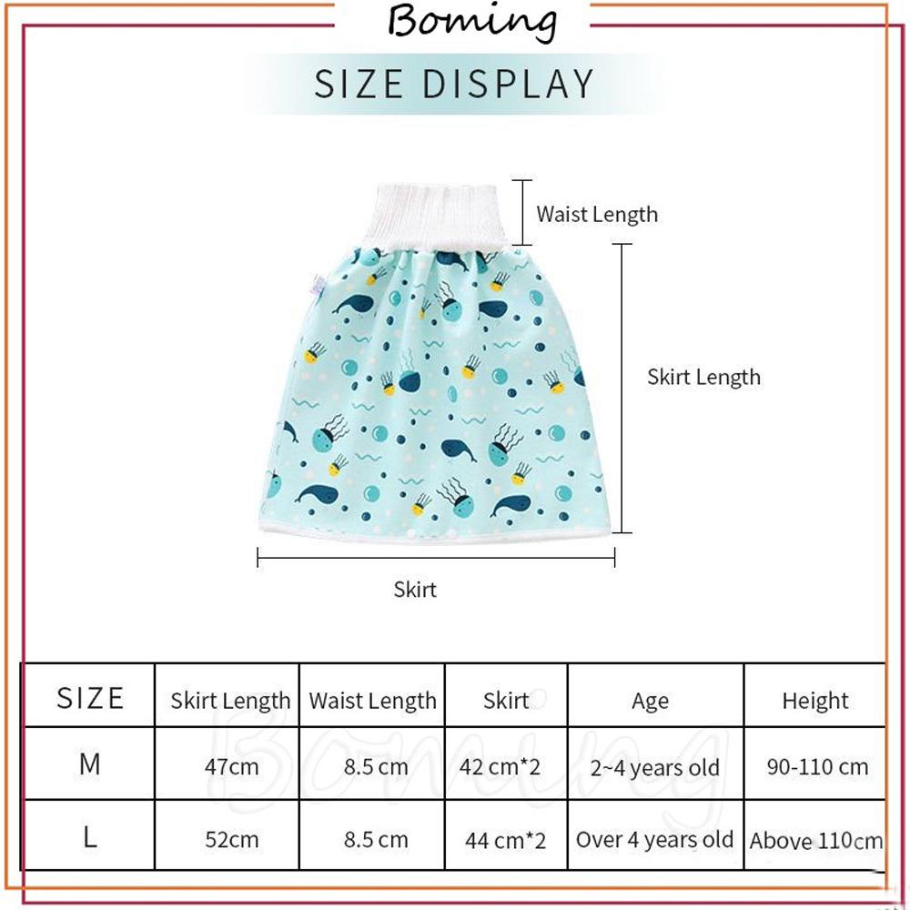Quần Tã Dạng Váy Cotton Chống Thấm Nước Họa Tiết Hoa Xinh Xắn Cho Bé
