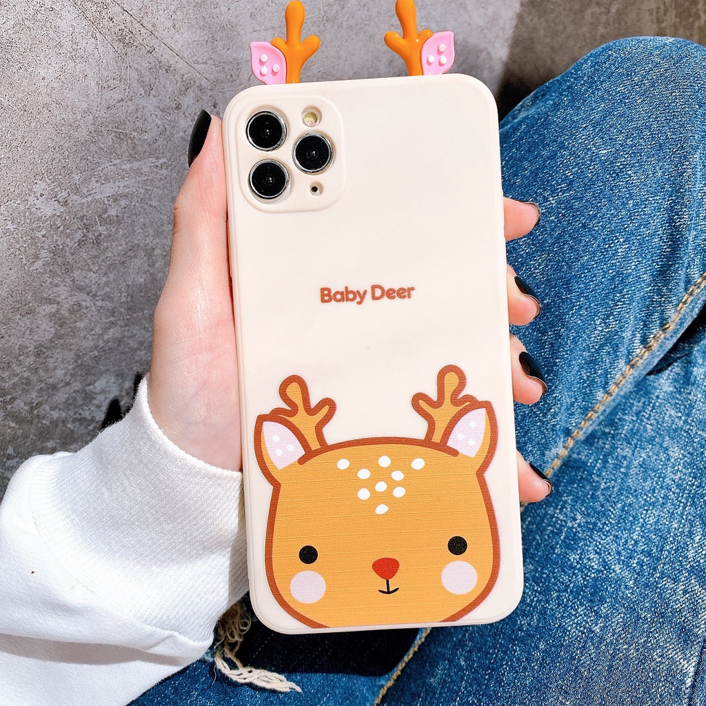 Ốp Lưng Silicon Bảo Vệ CAMERA Hình Nổi BaBy Cute - E072