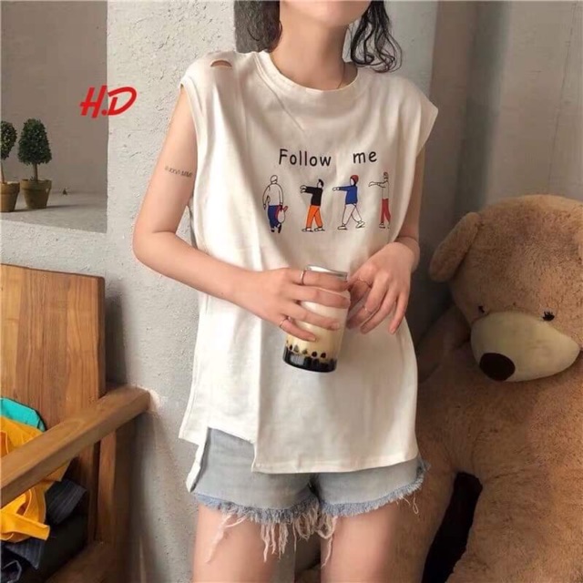 Áo tanktop Follow me bốn người HDA0719