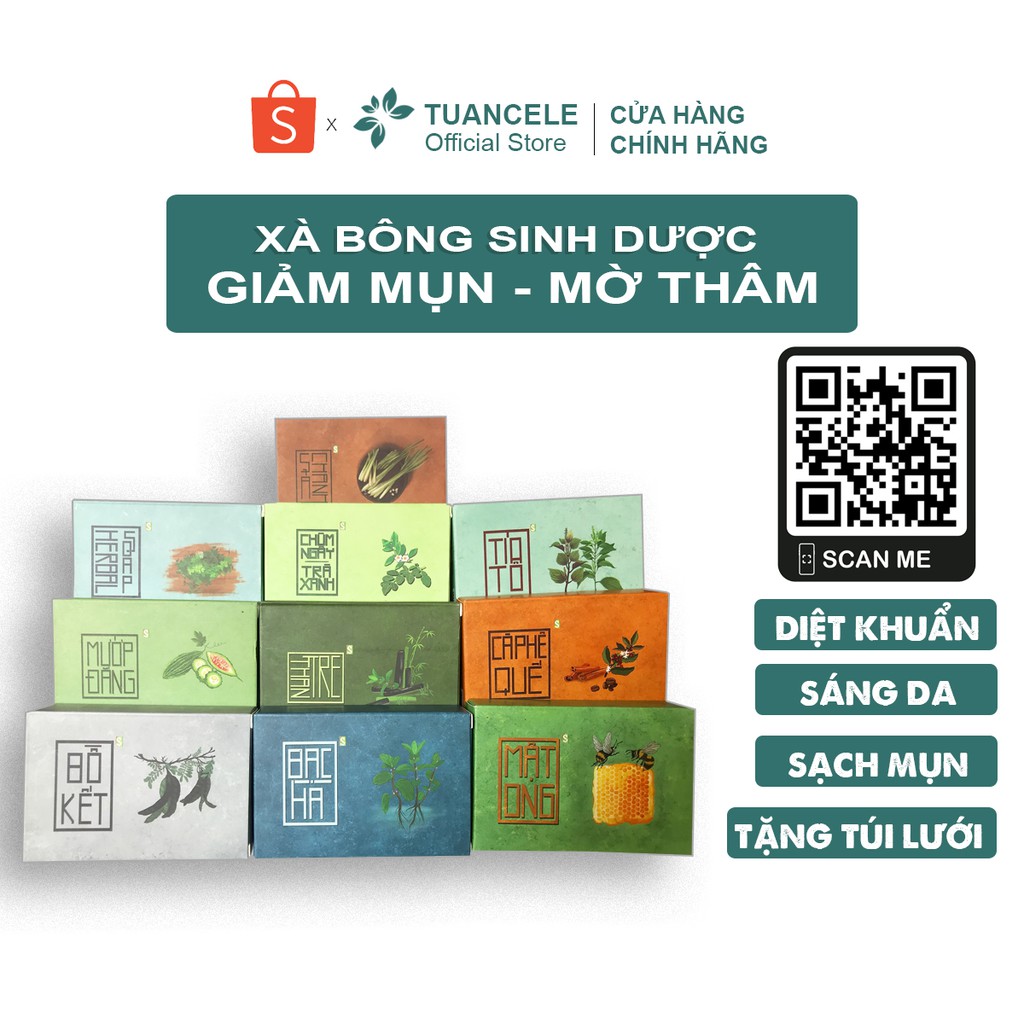 Xà Bông Sinh Dược 100% Thiên Nhiên Mát Da Ngừa Mụn (Xà Bông Mướp Đắng, Xà Phòng Nghệ) Xà Bông Handmade