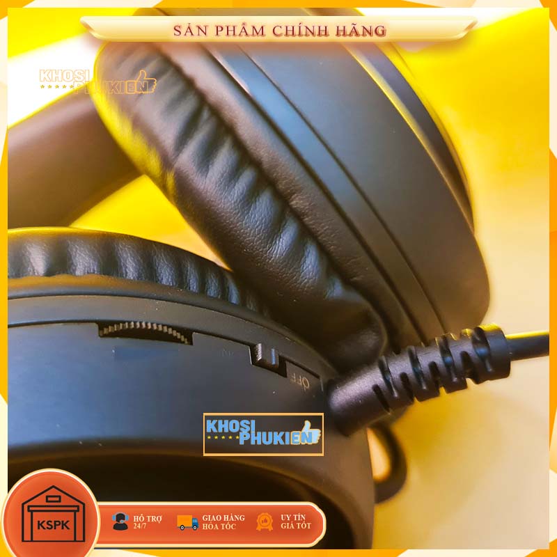 TAI NGHE CÓ DÂY CÓ MIC KẾT NỐI USB LED RGB 7.1 KSPK TNDEN7
