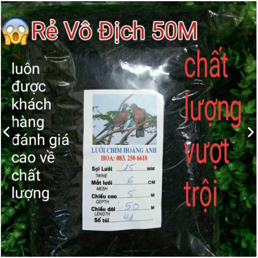 Lưới bẫy chim tàng hình Thái Lan cao 5m -6m -7m đủ size đủ loại  từ  chào mào, sẻ, cu gáy, cò, cuốc, gà rừng...