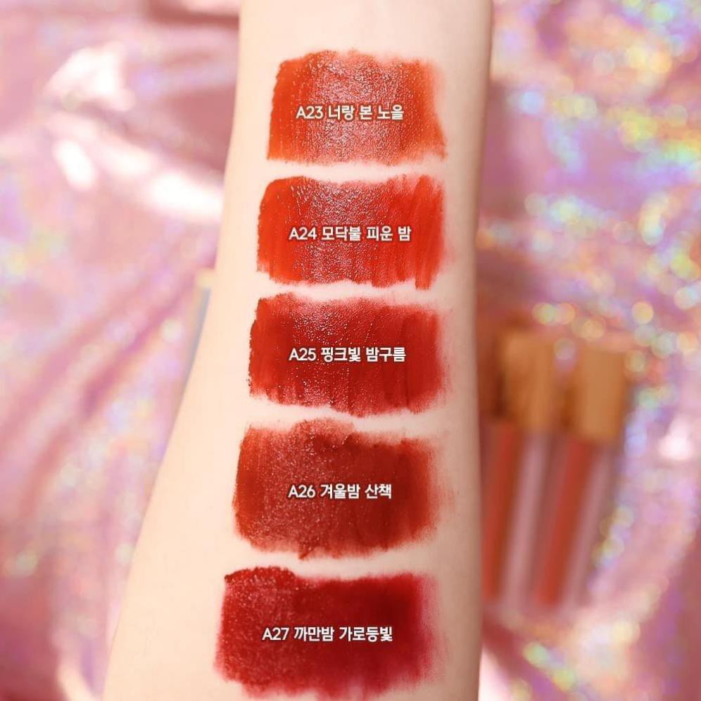 [ Chính hãng] Son Kem Lì Black Rouge Air Fit Velvet Tint Ver 5 Night Series Màu 23,24,25,26,27  freeship