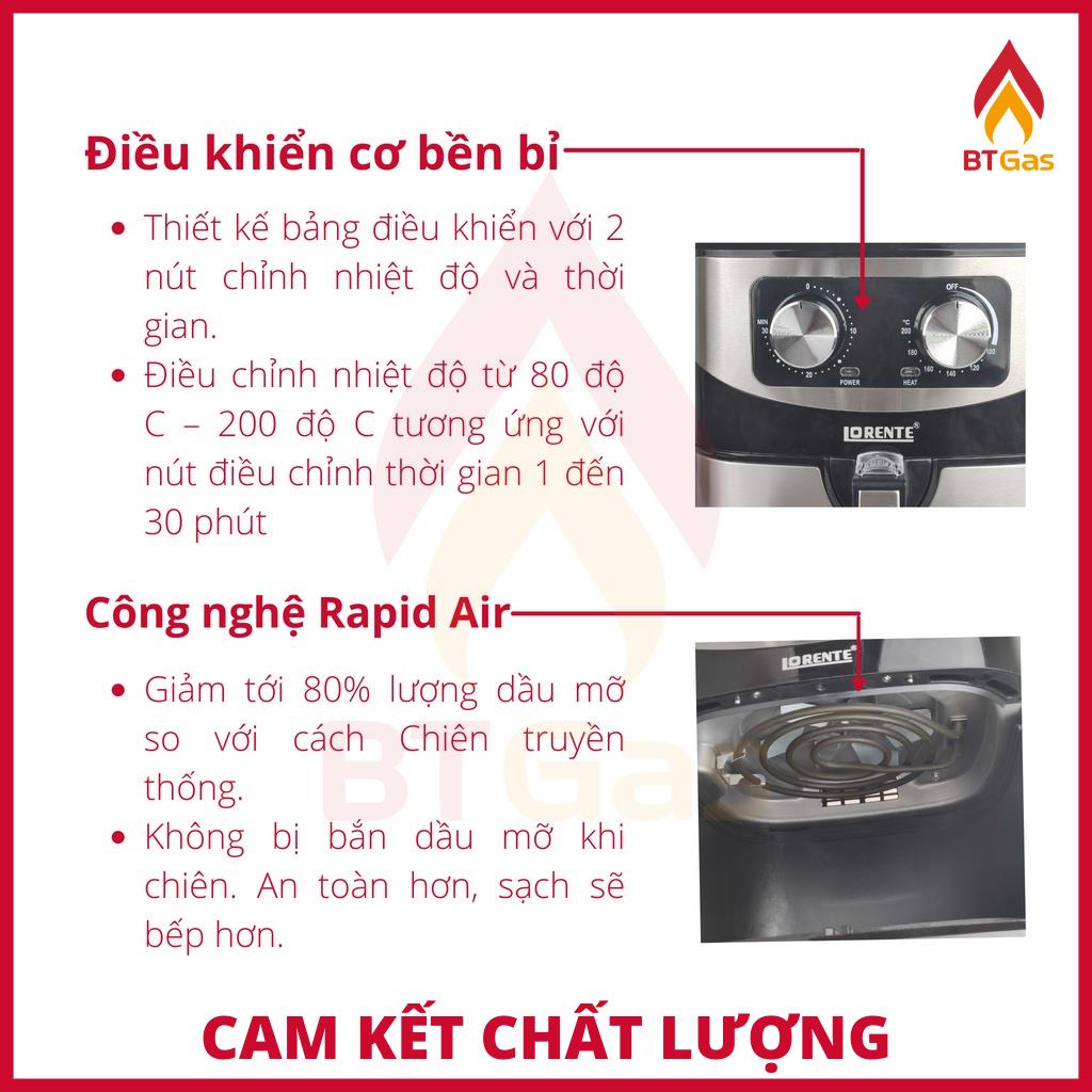 [Mã ELHADEV giảm 4% đơn 300K] Nồi chiên không dầu Lorente, nồi chiên không dầu cơ dung tích 8L Lorente LT-1619