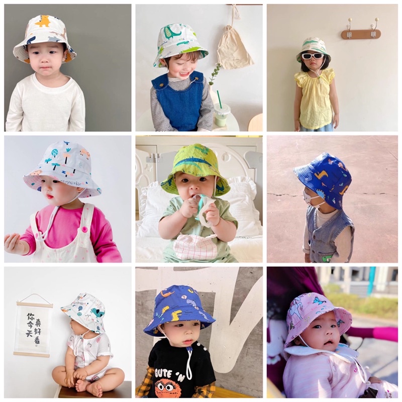 Mũ vành cho bé, mũ bucket trẻ em size 50,52,54