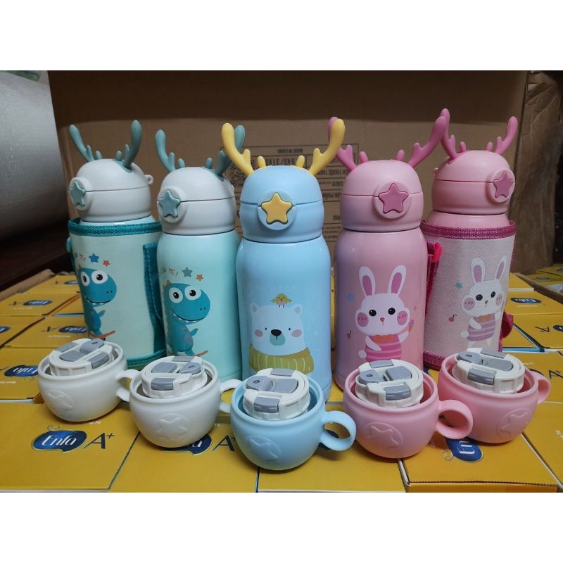 Bình nước giữ nhiệt nóng lạnh cute cho bé 500ml