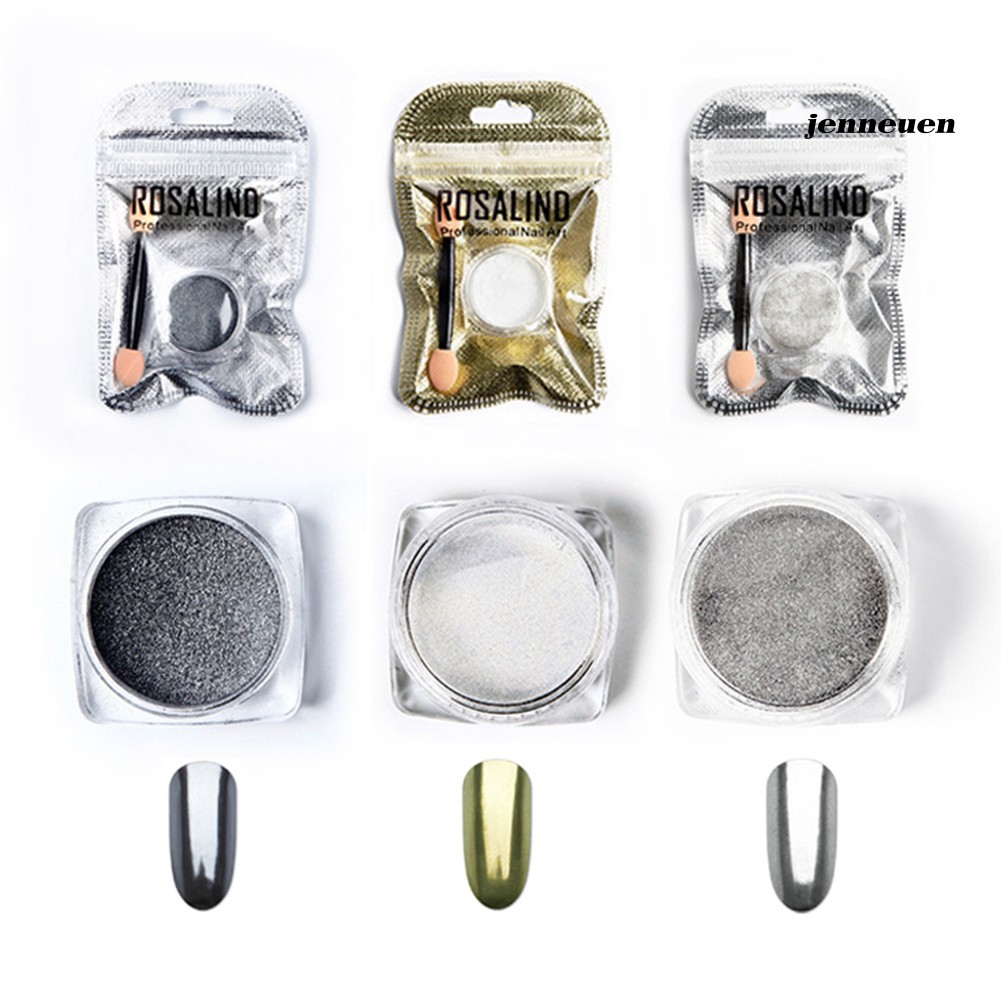 [Hàng mới về] Hộp Bột Tráng Gương Lấp Lánh Trang Trí Móng Tay Rosalind 2G DIY