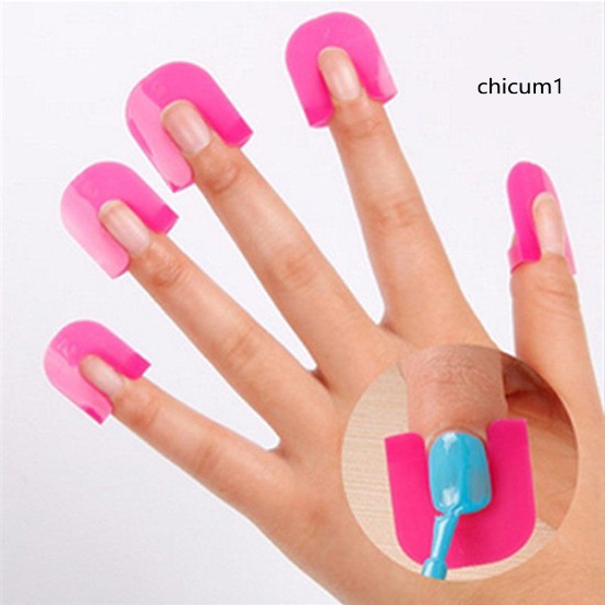 [Hàng mới về] Set 26 khuôn sơn móng tay chống lem với 1 miếng dán tiện lợi