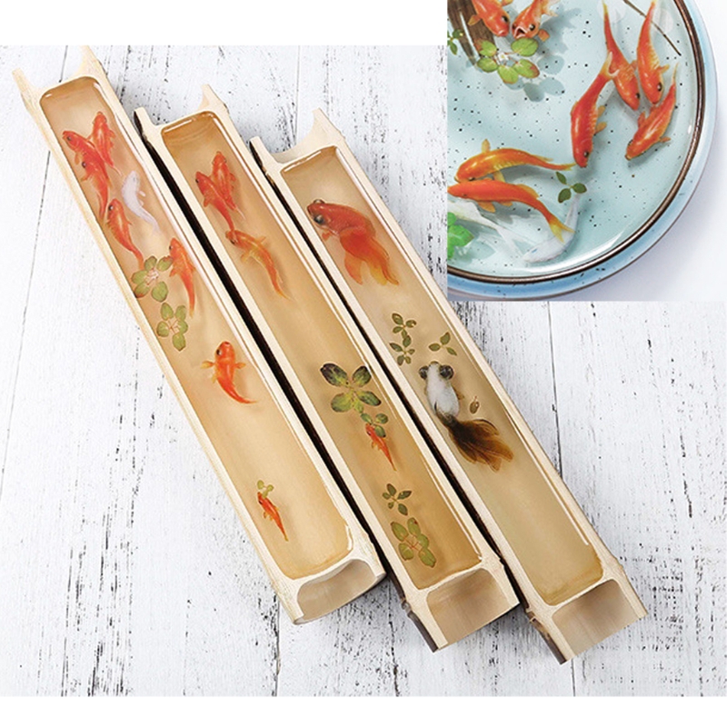 FLGO*10Pc 3D Real Goldfish Clear Film Sticker For Resin DIY Painting Jewelry Making Sticker