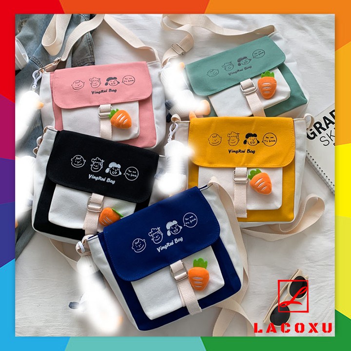 Túi Đeo Chéo Nữ Vải Canvas Form To YingRui Bag Trẻ Trung Đi Học Đi Chơi Tiện Dụng