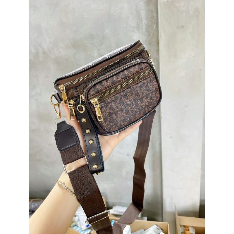 Túi đeo chéo hoạ tiết nâu siêu xinh cá tính