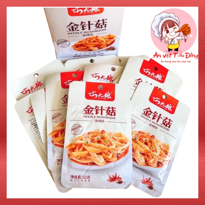 Nấm Kim Châm Sốt Cay Siêu Ngon - Ăn vặt Tiểu Đồng