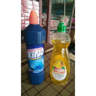 combo bộ đôi nước tẩy bồn cầu và nước rửa bát zeino