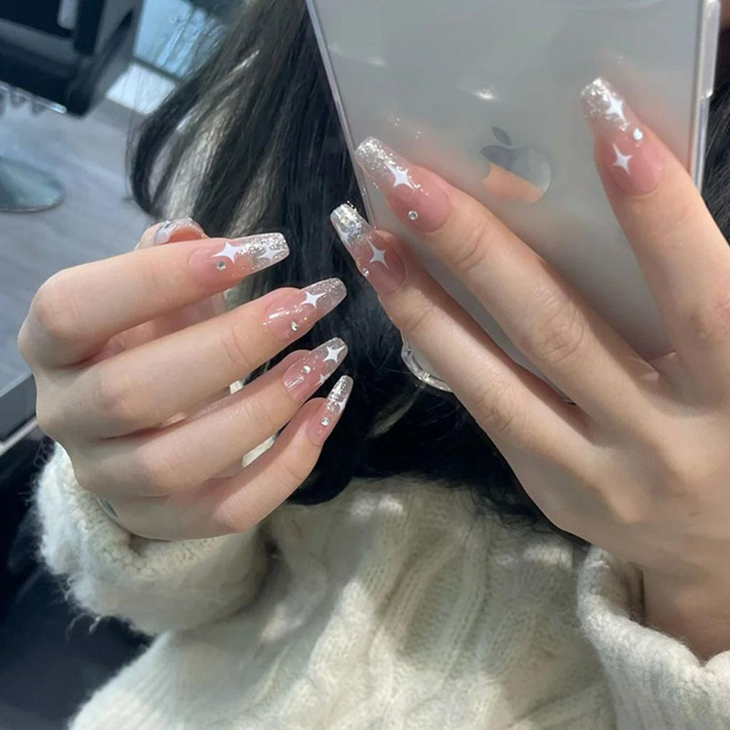 Bộ 24 Móng Tay Giả Thời Trang Có Thể Tháo Rời Cho Nữ