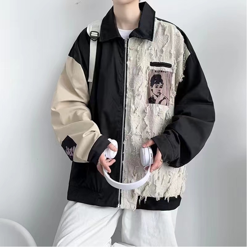 Áo Khoác Bóng Chày Phong Cách Hàn Quốc Thời Trang Cho Nam Nữ Áo khoác đôi chất lượng cao thời trang Cặp đôi áo khoác ve áo