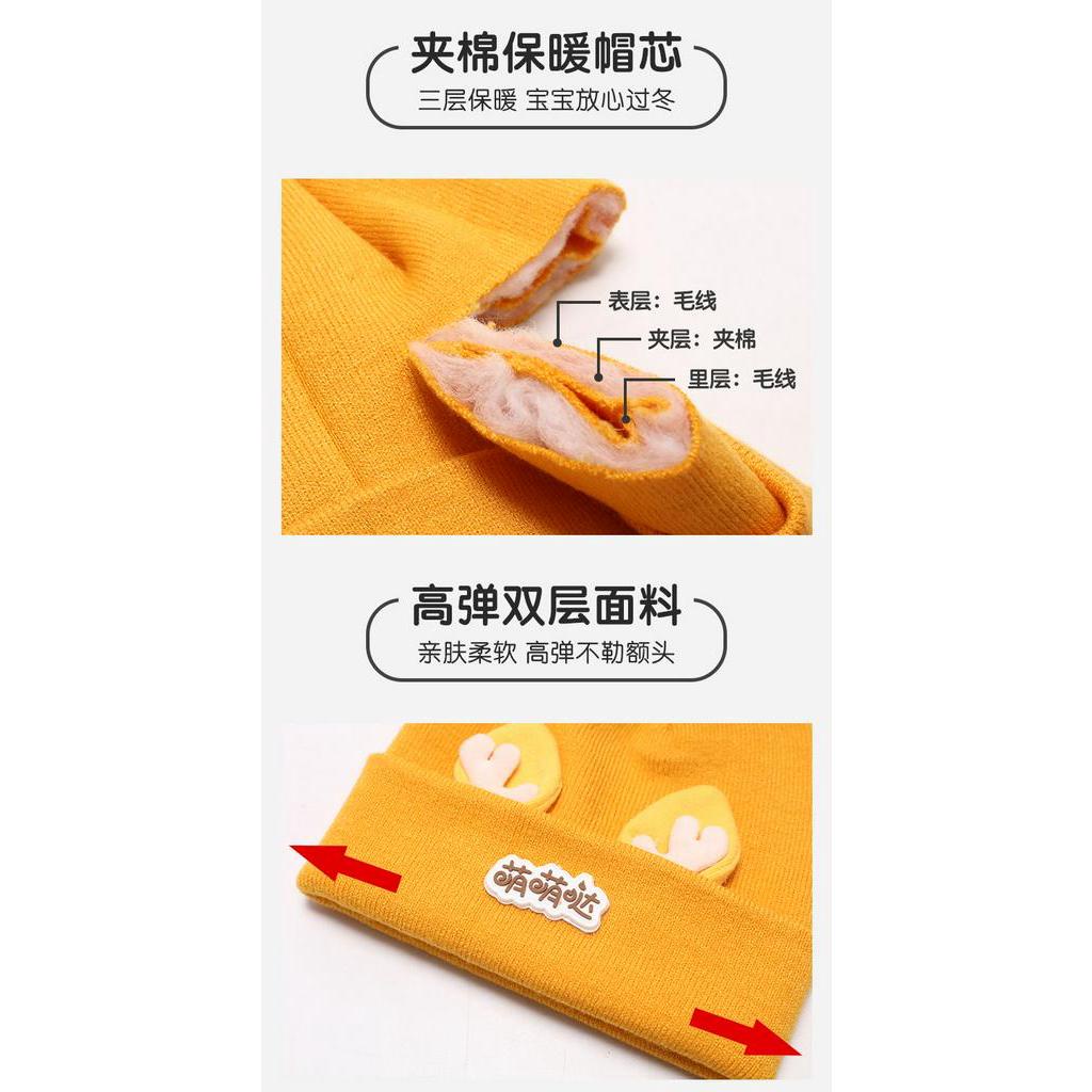 Mũ Len Siêu Dễ Thương Thời Trang Thu Đông Cho Bé 0-3 - 6 Tháng Và 1-2 Tuổi