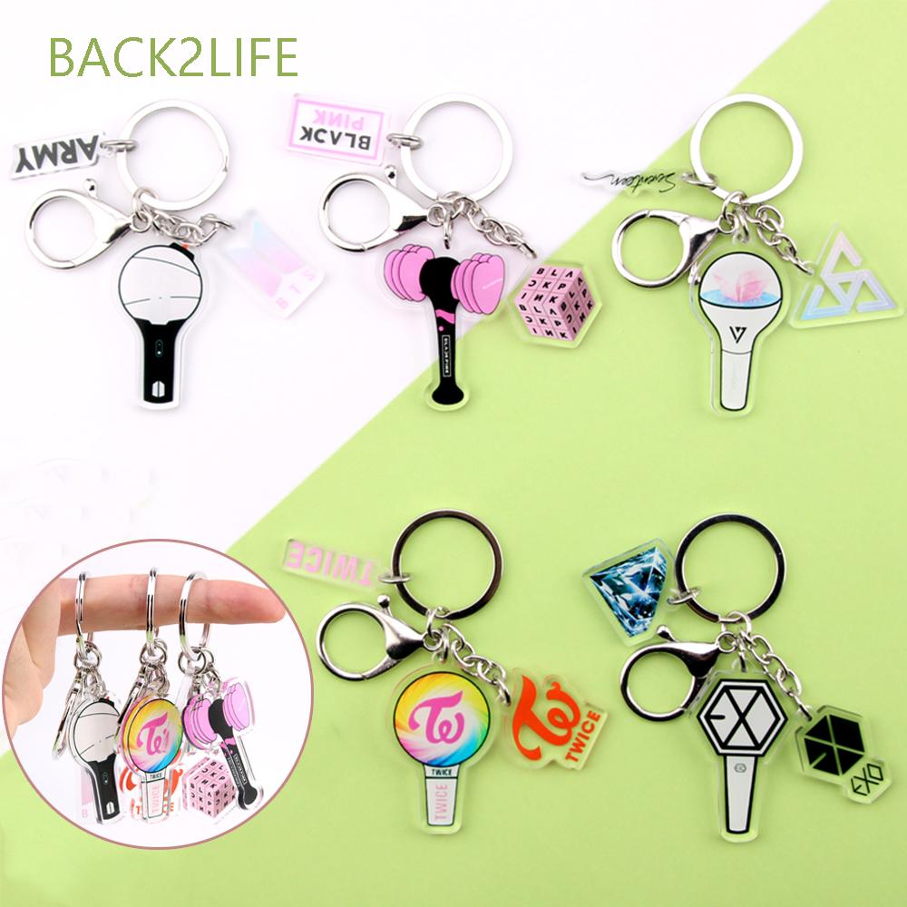 Móc chìa khóa phong cách nhóm nhạc Kpop Back2Life Exo Got7 Twice Seventeen dễ thương