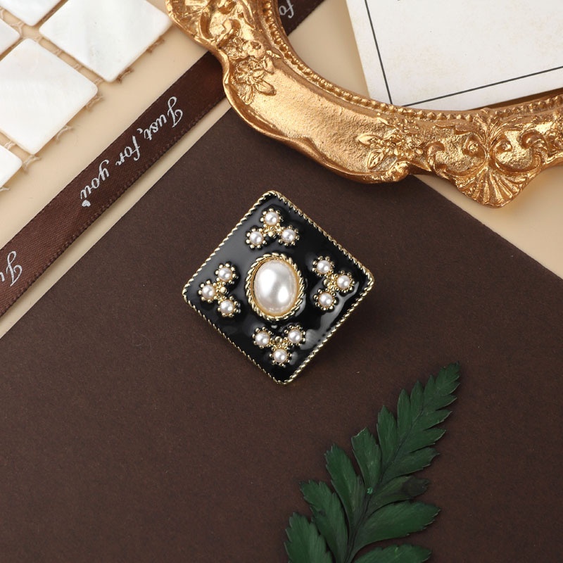 Ghim Cài Áo Hình Hoa Tráng Men Phong Cách Baroque Cổ Điển Tinh Tế Chất Lượng Cao Cho Nữ Bán Sỉ