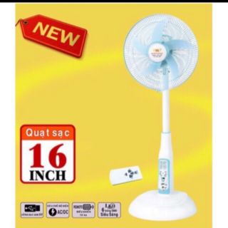 Quạt sạc đứng có remote cánh 16 inch honjianda hjd-fl602/601
