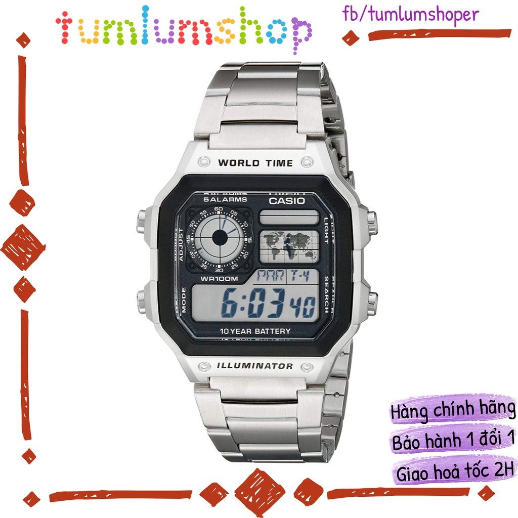 Đồng hồ Nam Casio chính hãng AE-1200WHD-1AV