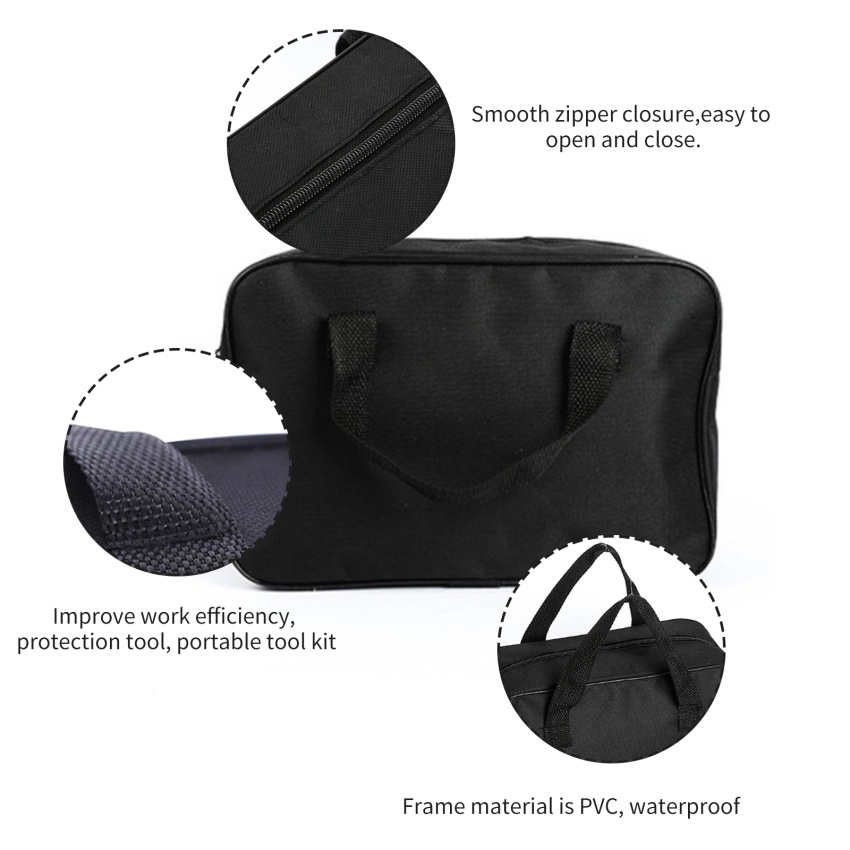 1 Túi Đựng Dụng Cụ Sửa Chữa Xe Hơi / Máy Bơm Hơi / Túi Xách Vải oxford Dày Dặn Tiện Dụng
