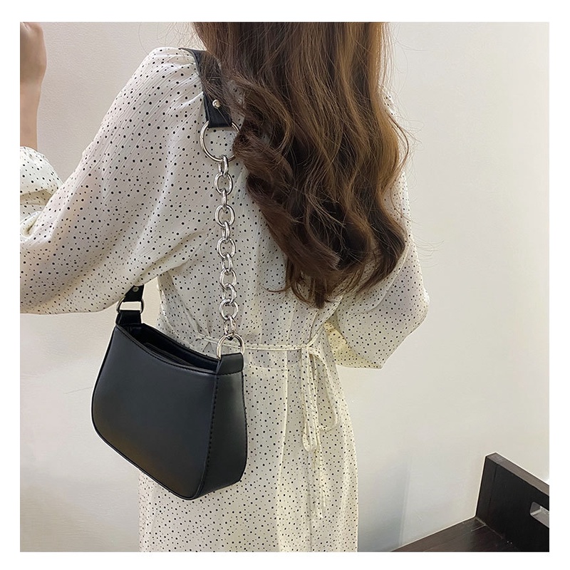 Túi Kẹp Nách Nữ Màu Đen Sang Đẹp Nhỏ Xinh Tiện Lợi Dây Đeo Vai Mắt Xích To Cá Tính Hot trend Phong Cách Hàn Quốc Giá Rẻ