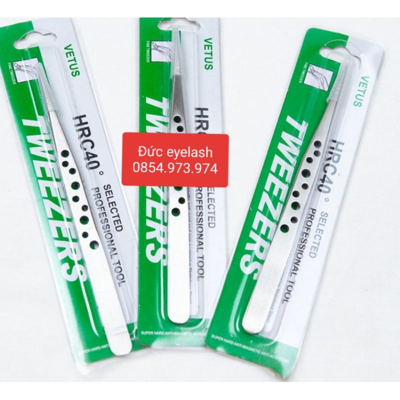 Nhíp Thẳng Lỗ Bạc dùng để tách, nối mi classic - nối mi - tạo fan - dụng cụ nối mi