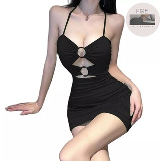 Đầm body đầm khoăn ngực hai dây tôn dáng ôm body cực cháy 89 Giá sỉ Fire.vn