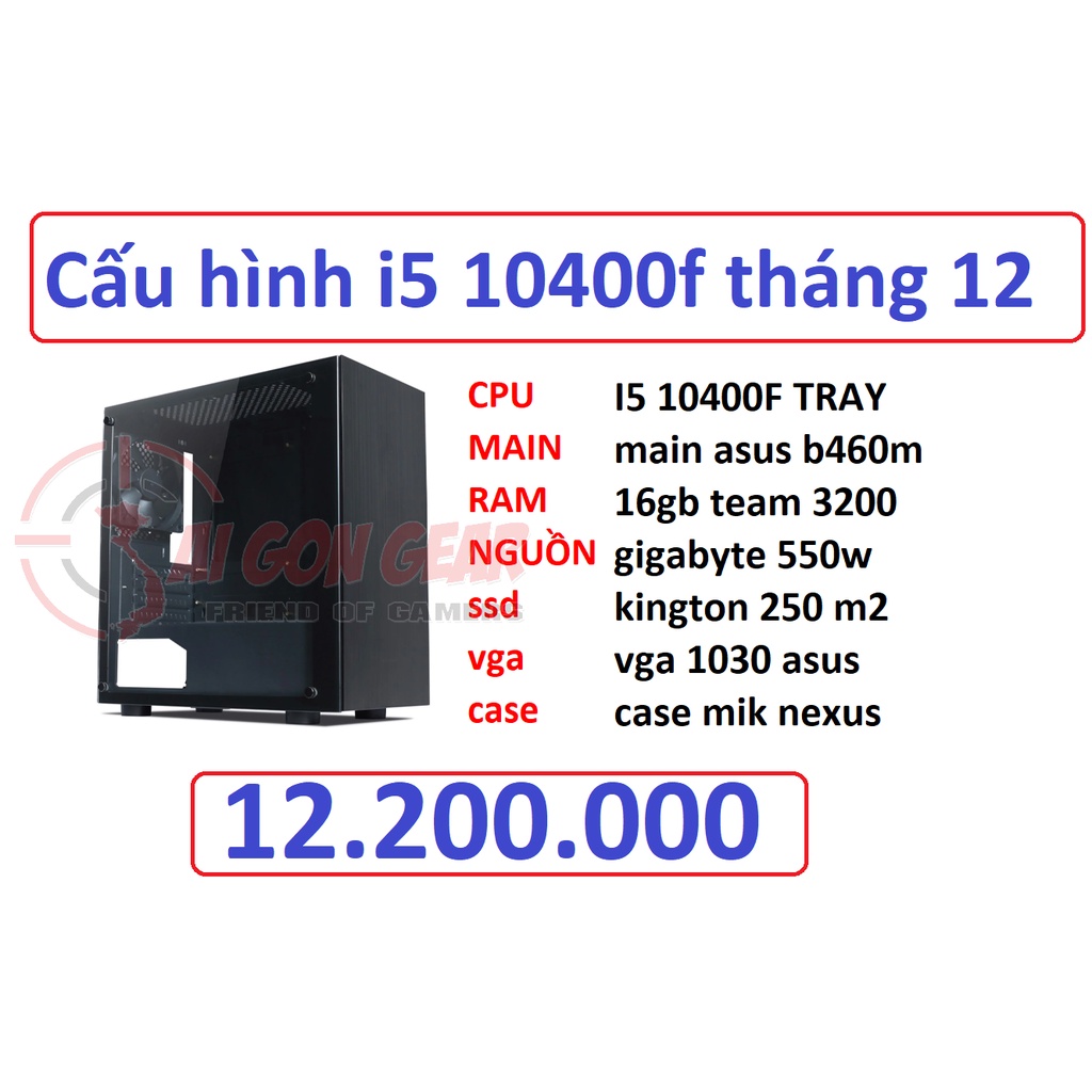 Bộ PC i5 10400F/B460M/ RAM 16GB/ VGA 1030 | WebRaoVat - webraovat.net.vn