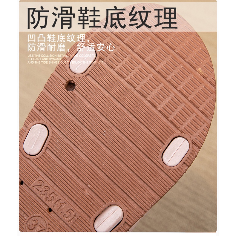 Dép Quai Ngang Đế Dày Thời Trang Mùa Hè Phong Cách Mới Cho Nữ