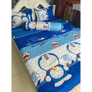 (1m8x2m)Bộ chăn ga vỏ gối 5 món( 1 Drap + 2 vỏ gối nằm thêu, 1 chăn hè + 1 vỏ gối ôm), thời trang - Poly 5 món, cam kết