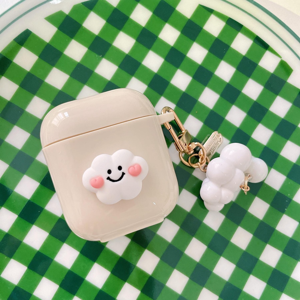 Vỏ Bảo Vệ Hộp Sạc Tai Nghe Bluetooth Không Dây AirPods Pro 1 / 2 3 2021 gen3 Bằng Silicon tpu Mềm Hình Đám Mây 3D Dễ Thương