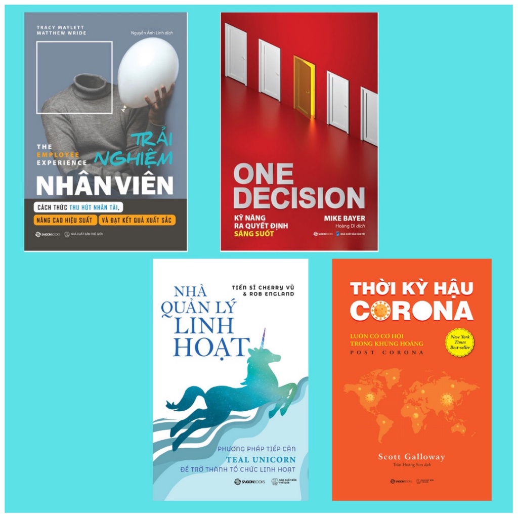 SÁCH - Nhà quản lý linh hoạt, Thời kỳ hậu Corona, Trải nghiệm nhân viên, Kỹ năng ra quyết định sáng suốt (Bộ)