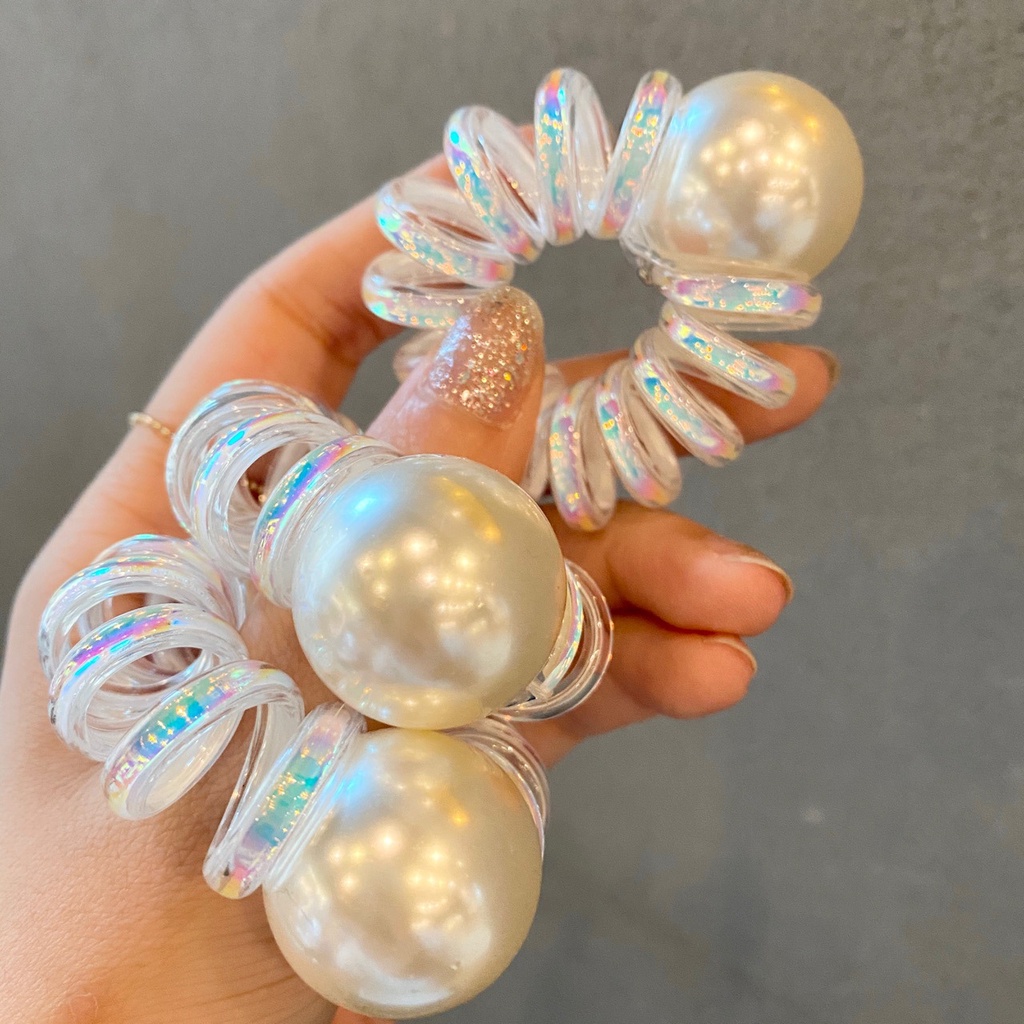 Dây buộc tóc đính ngọc trai giả xinh xắn cho nữ