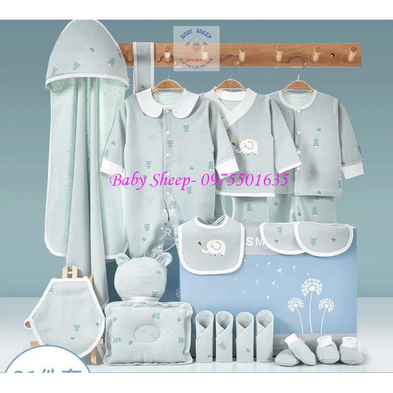 SET HỘP QUÀ TẶNG QUẦN ÁO SƠ SINH CHO BÉ TRAI VÀ BÉ GÁI Sơ sinh Đầy tháng