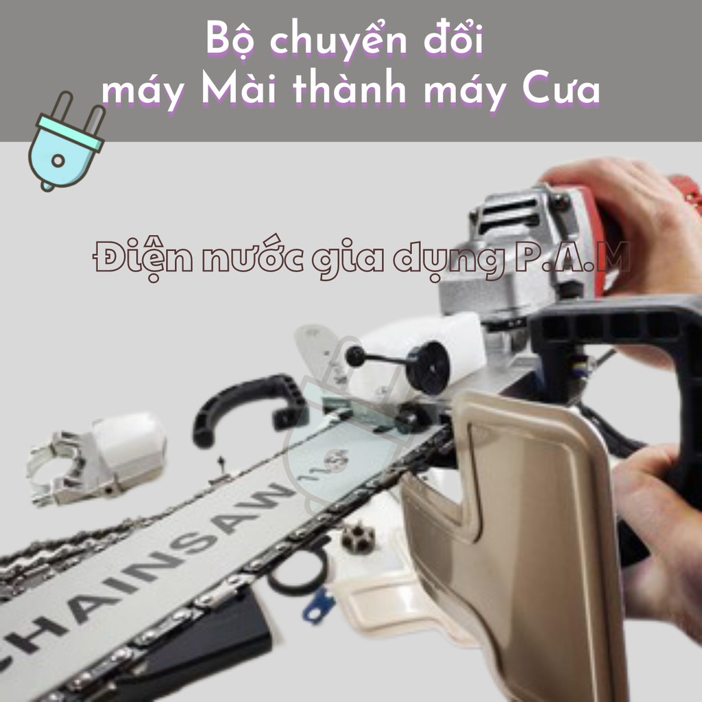 Bộ chuyển đổi máy mài thành máy cưa cây cắt gỗ 12 Inch - bản dày Điện Nước Chú Hội