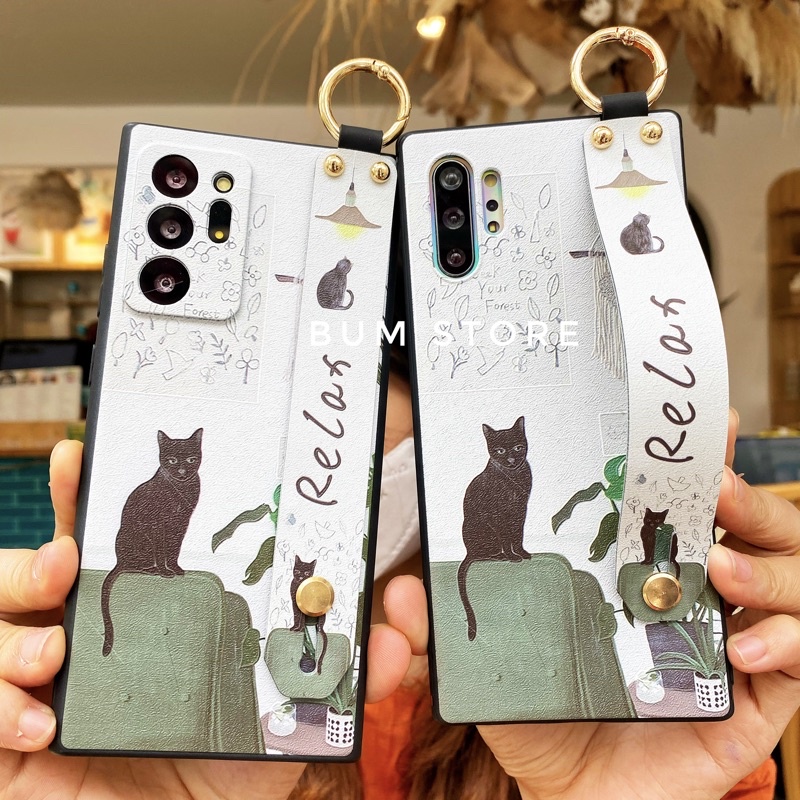 Ốp Lưng Samsung Galaxy Note 20 Ultra / Note 20 / Note 10 Plus / Note 10 / S20 Ultra / S20 Plus / Note 10 Lite Mèo Relax