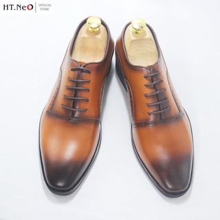 Giày oxford nam -Giày tây nam công sở buộc dây HT.NEO da bò thật, thiết kế sang trọng ,lịch lãm dễ phối đồ GT16