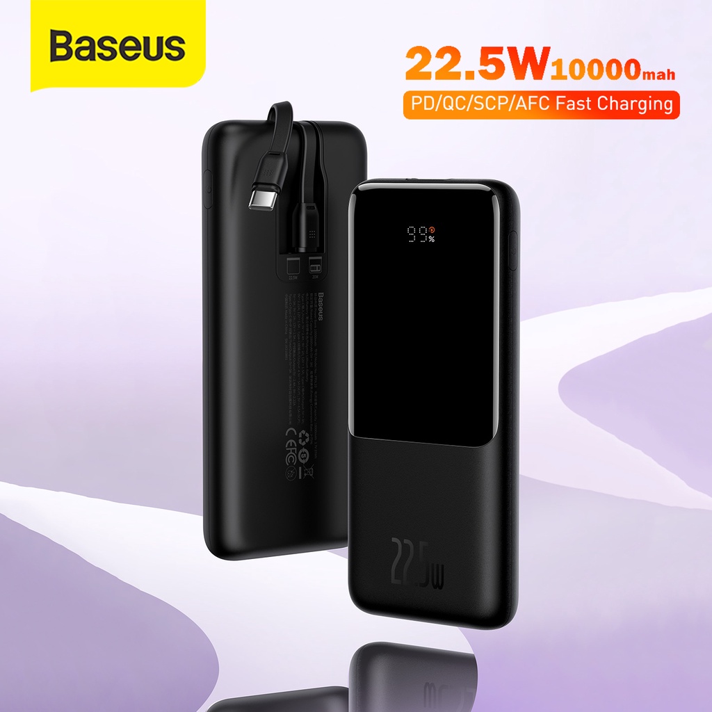 Pin Dự Phòng Sạc Nhanh Baseus Elf Digital Display Fast Charge Power Bank 10000mAh 22.5W