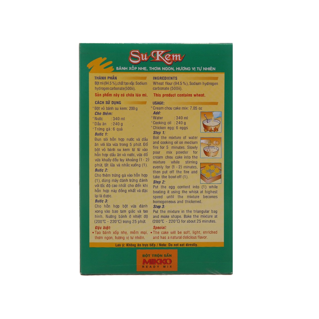 Bột vỏ su kem Mikko Hương Xưa hộp 200g