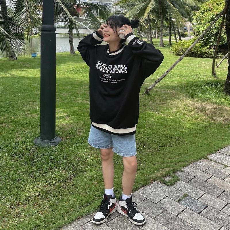 Áo Sweater Nữ Form Rộng CHAN Vải Nỉ Bông Phong Cách Ulzzang – 84unisex