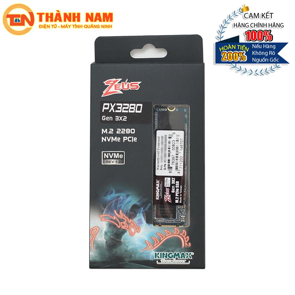 [FREESHIP 99K]_Ổ cứng SSD KINGMAX PX3280 Zeus 128GB M.2 2280 NVMe