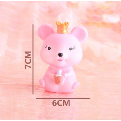 tượng trang trí bánh [FREESHIP] cặp chuột vương miện