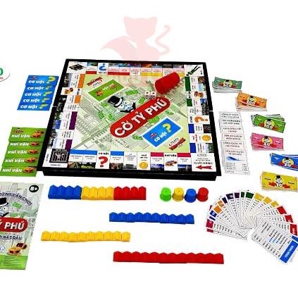 [Loại lớn] Cờ Tỷ Phú - Monopoly - bàn NHỰA cao cấp 42 x 42cm - Trò chơi rèn luyện tư duy tài chính