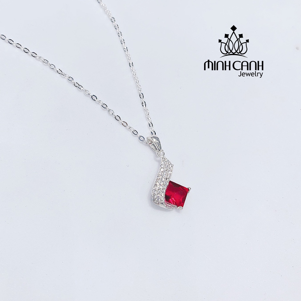 Dây Chuyền Bạc Nữ Đá Đỏ Minh Canh Jewelry MCJ16090430