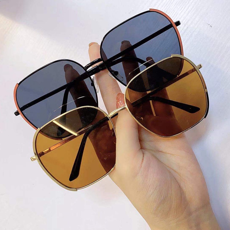 Kính mát gọng vuông quá cỡ màu gradient phong cách Hàn Quốc thời trang dành cho nữ