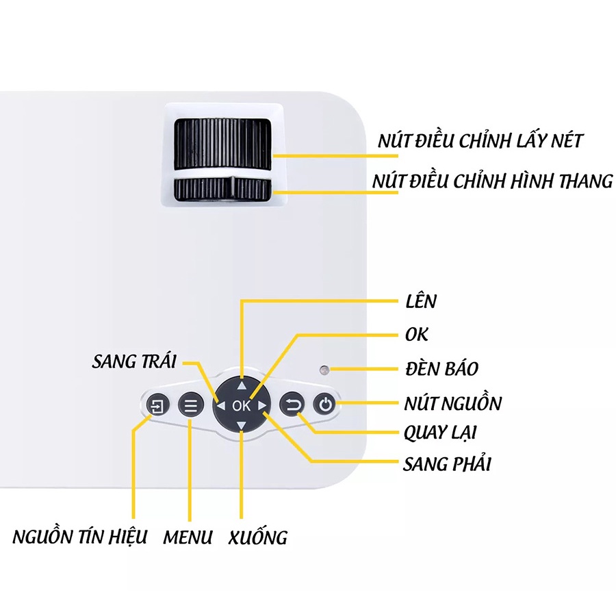 Máy Chiếu Cho Điện Thoại, Máy Chiếu KooGold Kết Nối Wifi Độ Phân Giải Cao - BẢO HÀNH UY TÍN 1 ĐỔI 1