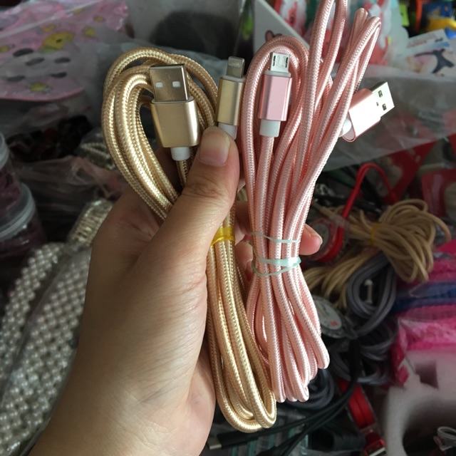 Dây sạc iphone, samsung 3 mét